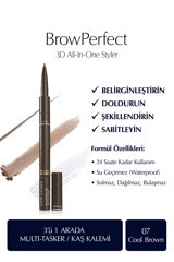 Estée Lauder No:07 Suya Dayanıklı Asansörlü Çift Taraflı İnce Uçlu Kaş Kalemi Kahverengi