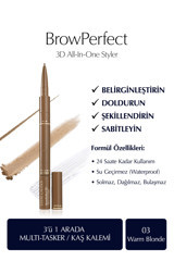 Estée Lauder No:03 Suya Dayanıklı Asansörlü Çift Taraflı İnce Uçlu Kaş Kalemi Sarı