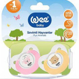 Wee Baby Sevimli Hayvanlar No:1 0-6 Ay 2'Li Pembe - Turuncu Emzik