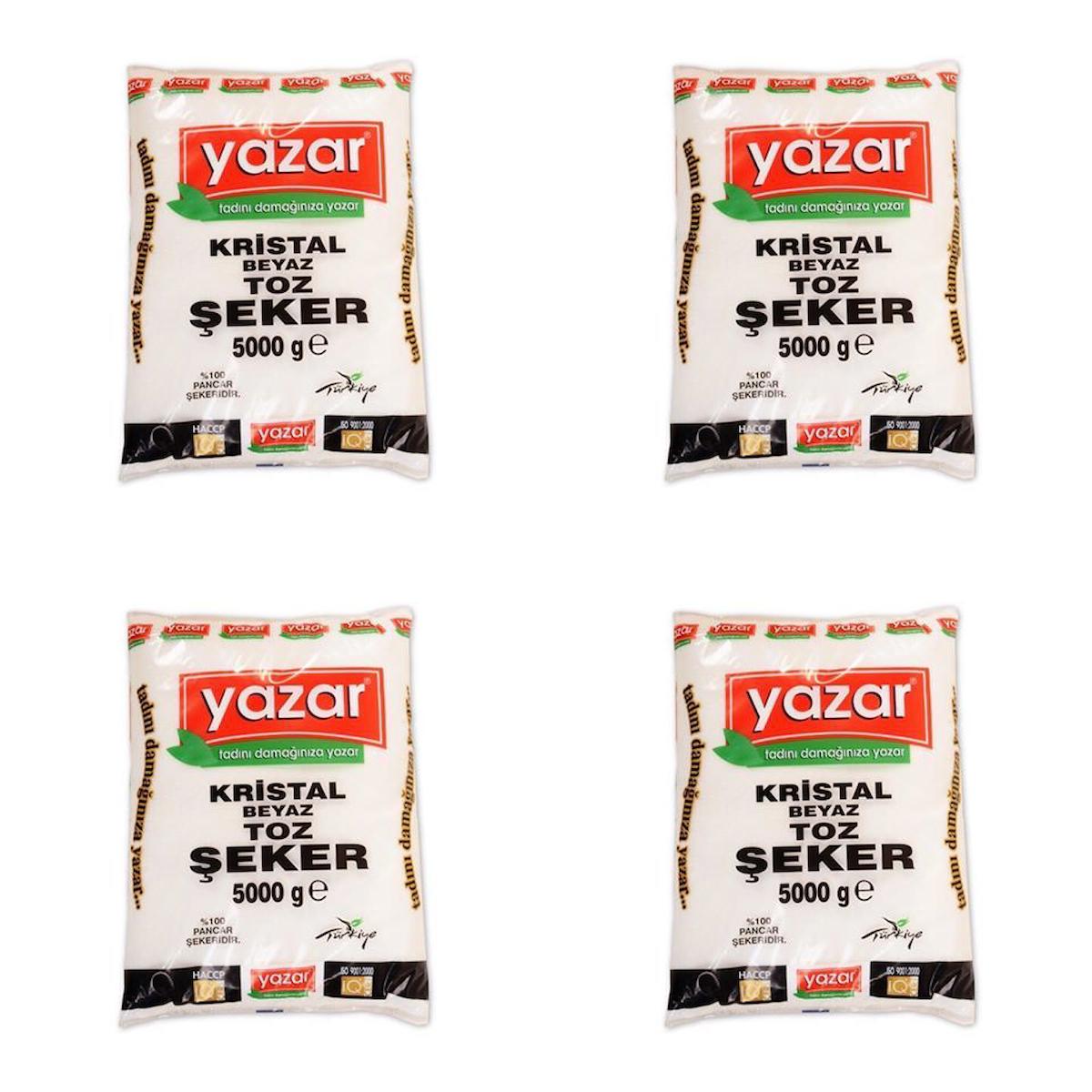Yazar Kristal Toz Şeker 4x 5 kg