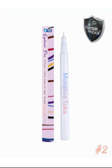 Monalisatoka Suya Dayanıklı Mat Beyaz Kalıcı İnce Uçlu Likit Eyeliner