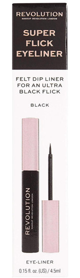 Revolution Super Flick Mat Siyah Kalıcı İnce Uçlu Likit Eyeliner