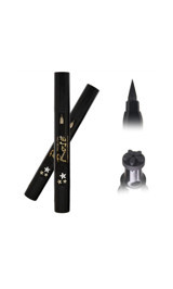 Roesıa Rose Cosmetics Çiçek Baskılı Çift Taraflı Mat Siyah Kalıcı İnce Uçlu Kalem Eyeliner