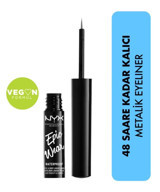 Nyx Epic Wear Suya Dayanıklı Metalik Gri Kalıcı İnce Uçlu Likit Eyeliner