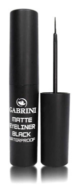 Gabrini Matte Suya Dayanıklı Mat Siyah İnce Uçlu Likit Eyeliner