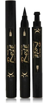 Sildne Rose Ay Desenli Çift Taraflı Suya Dayanıklı Siyah Kalıcı İnce Uçlu Kalem Eyeliner
