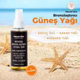 Natural Clinic Avokado Yağı-Havuç Yağı-Kakao Yağı Vücut İçin Bronzlaştırıcı Yağ 150 ml