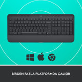 Logitech K650+M650 Sessiz Siyah Kablosuz Klavye Mouse Seti