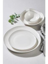 Neva N3524 Platin İkon 28 Parça 6 Kişilik Bone Yuvarlak Yemek Takımı