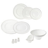 Jumbo Platin Star 60 Parça 12 Kişilik Bone Yuvarlak Yemek Takımı