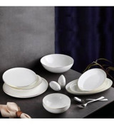 Aryıldız AR34002 54 Parça 12 Kişilik Bone Porselen Yuvarlak Yemek Takımı