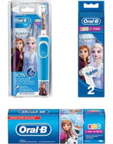 Oral-B D100 Frozen Yumuşak U Şarjlı Çocuk Diş Fırçası Beyaz-Mavi