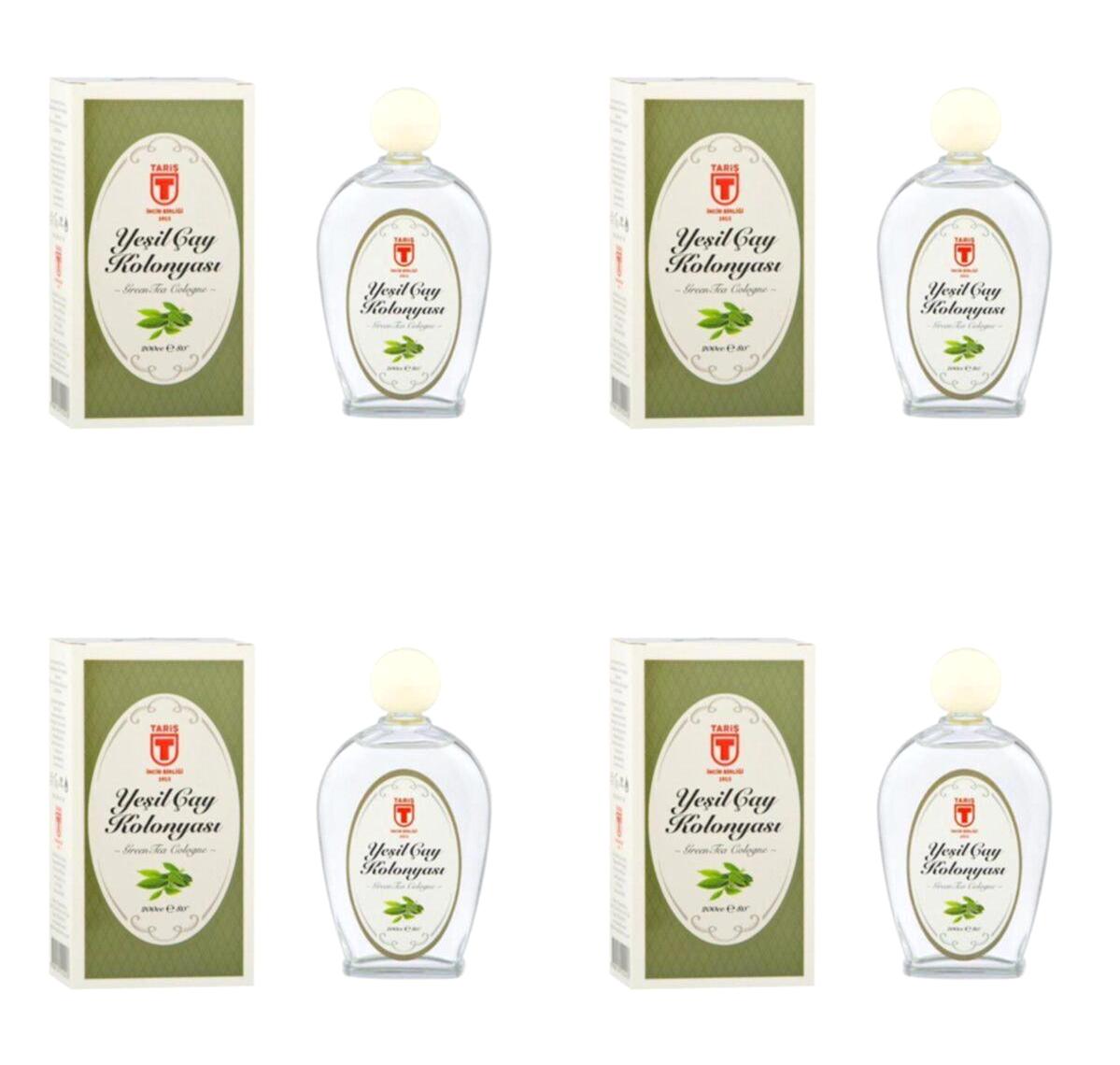 Tariş Premium Yeşil Çay Cam Şişe Kolonya 4x200 ml