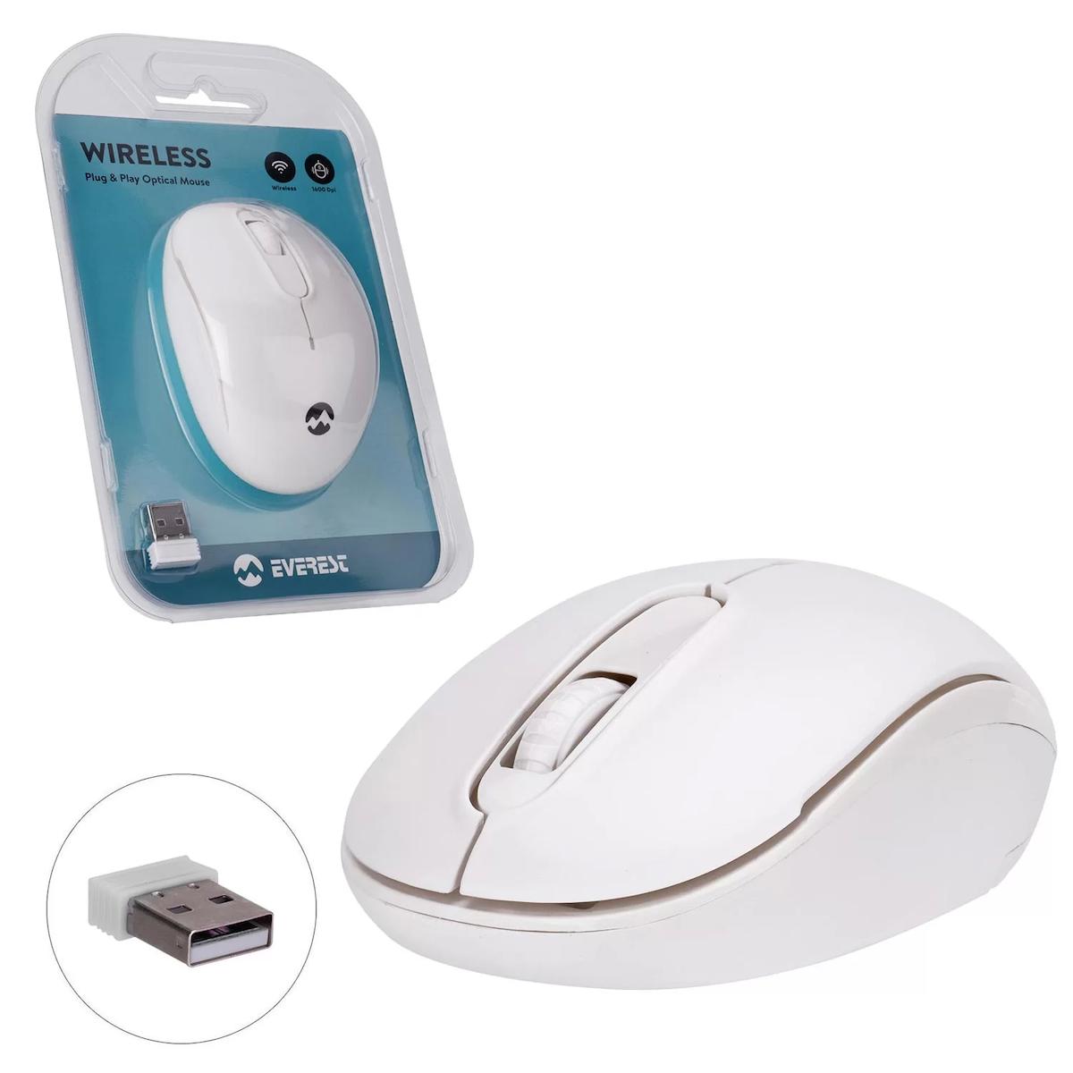 Everest SMW-666 Kablosuz Beyaz Optik Mouse