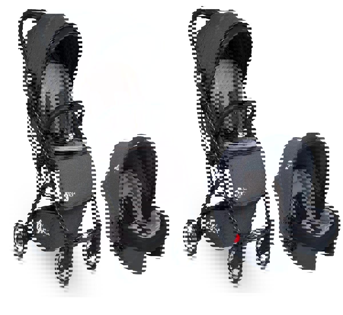 4 Baby AB-422 Drone Katlanabilir Travel Sistem Bebek Arabası Antrasit