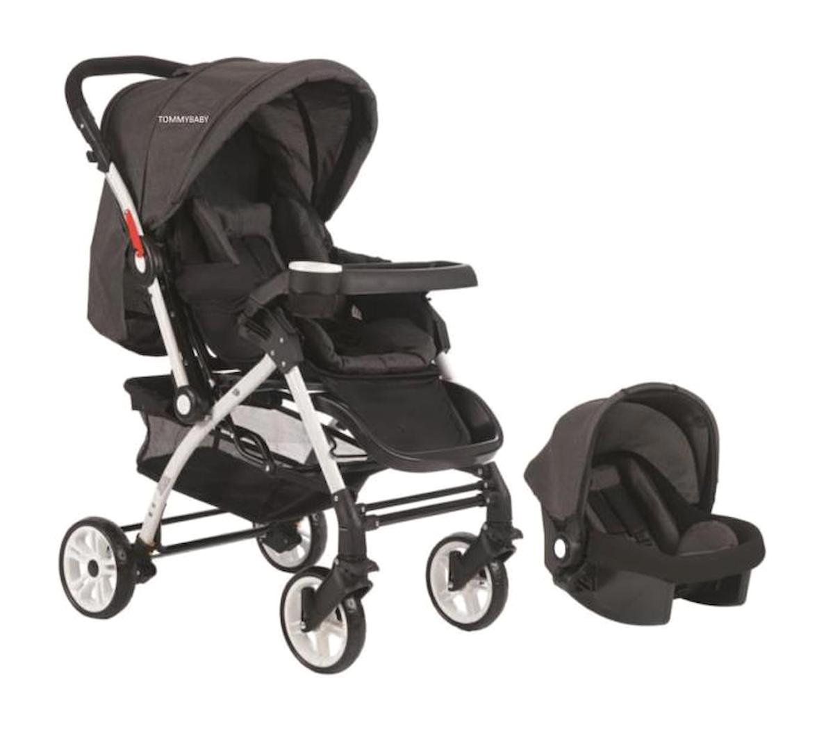 Tommybaby Eagle Çift Yönlü Katlanabilir Travel Sistem Bebek Arabası Antrasit