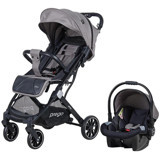 Prego Aria Plus 2037 Katlanabilir Travel Sistem Bebek Arabası Bej