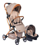 Tommybaby Mia Katlanabilir Travel Sistem Bebek Arabası Kahverengi