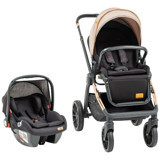Baby2go 2340 Napoli Katlanabilir Travel Sistem Bebek Arabası Bej