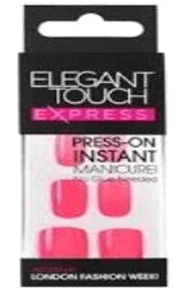 Elegant Touch Parlak 24'lü Kare Açık Pembe Takma Tırnak