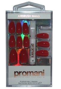 Promani PR-5655 Parlak 24'lü Oval Bordo Takma Tırnak