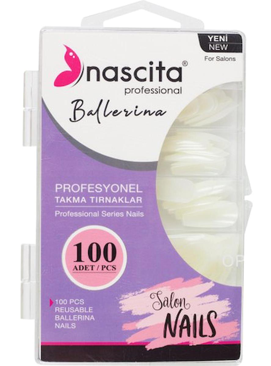Nascita 168 Parlak 100'lü Oval Beyaz Takma Tırnak