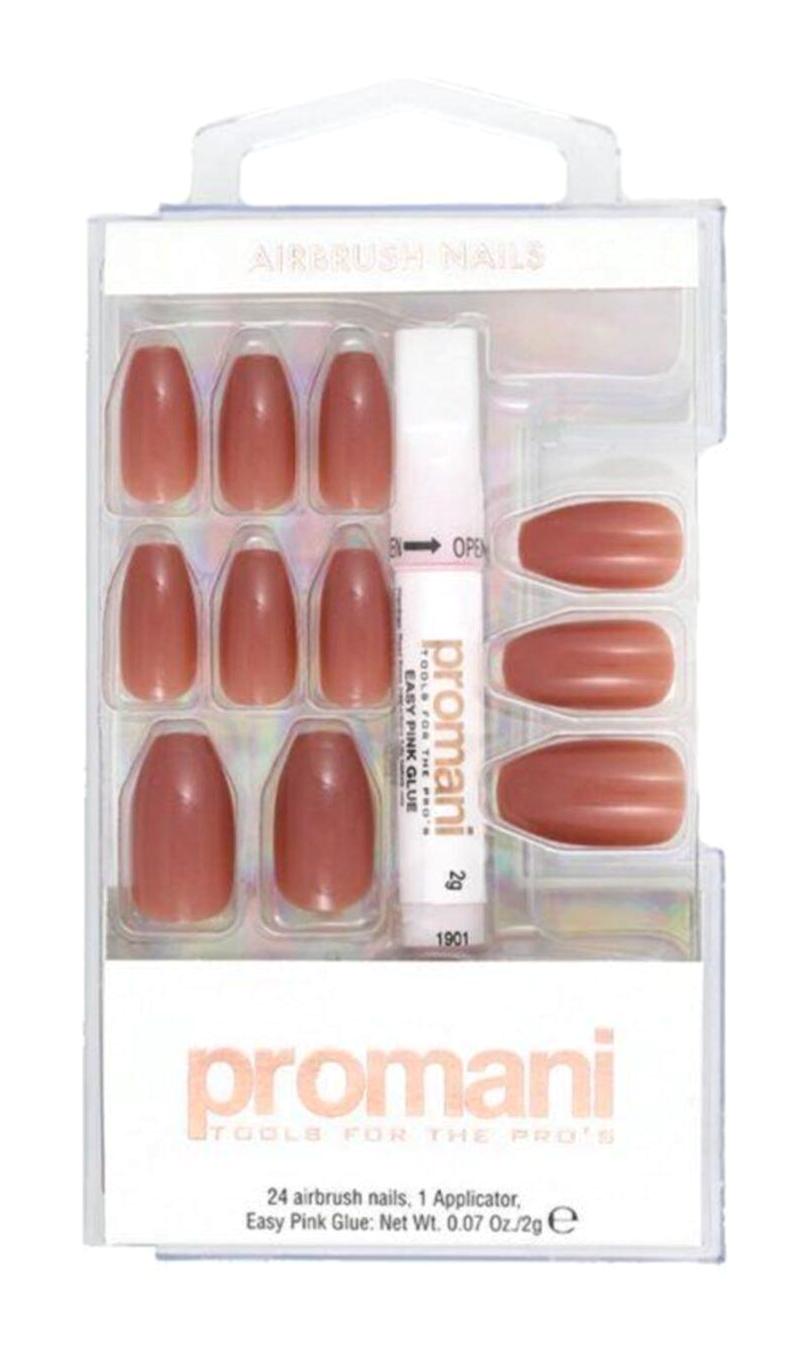 Promani PR-5658 Mat 24'lü Sivri Gül Kurusu Takma Tırnak