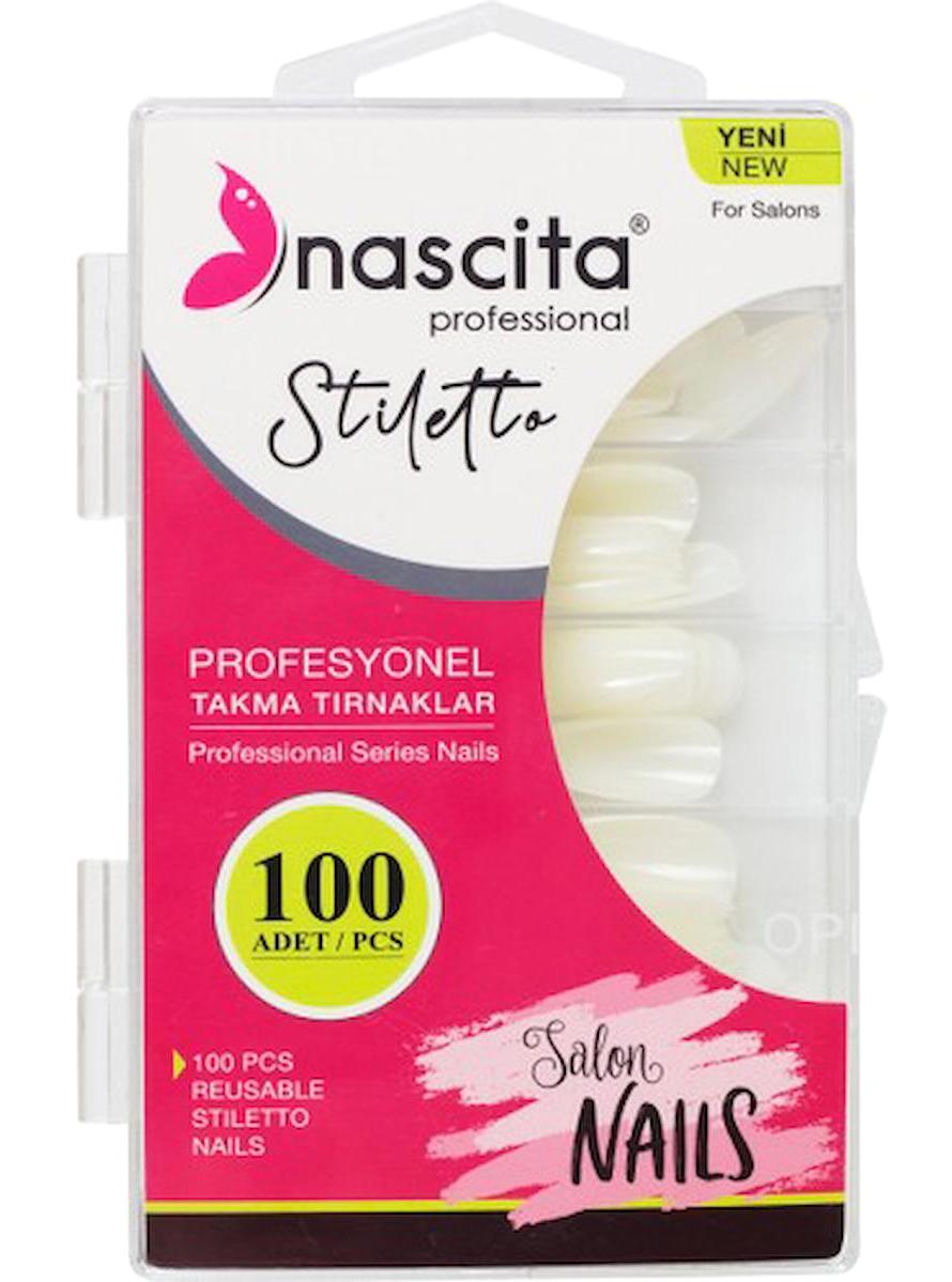 Nascita 164 Parlak 100'lü Oval Beyaz Takma Tırnak