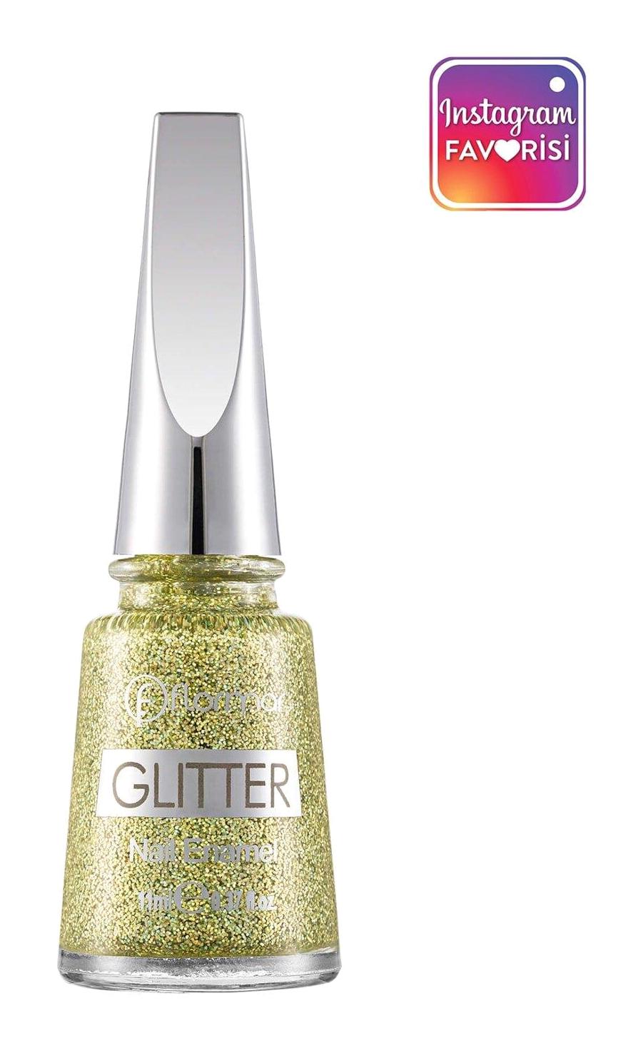 Flormar GL04 Sarı Simli Oje