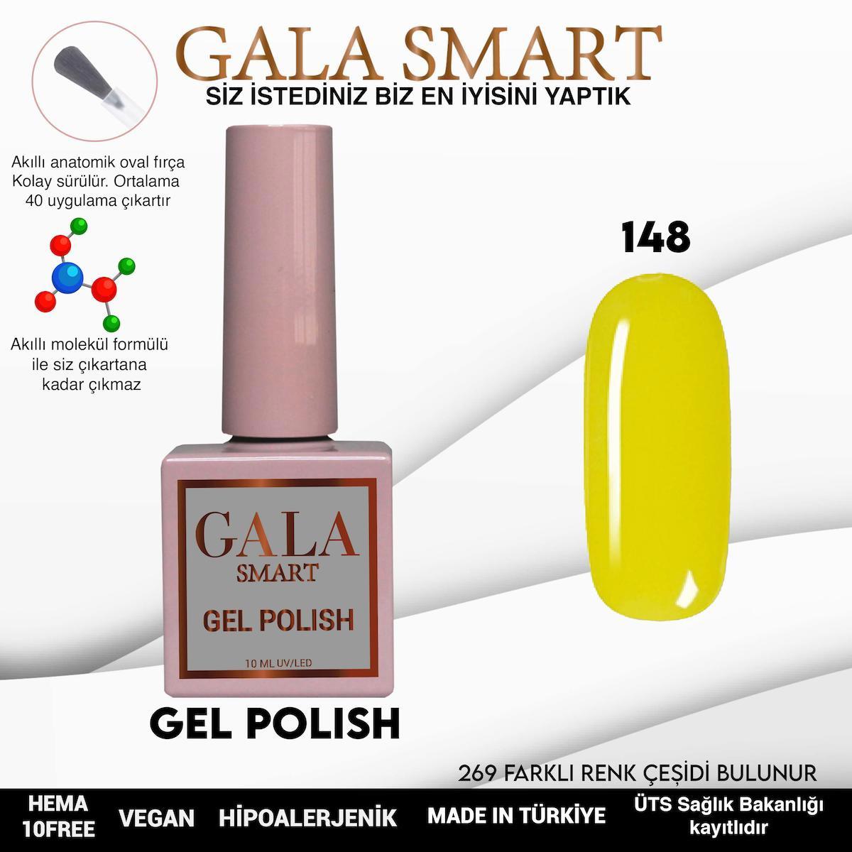 Gala Smart 148 Sarı Parlak Kalıcı Oje