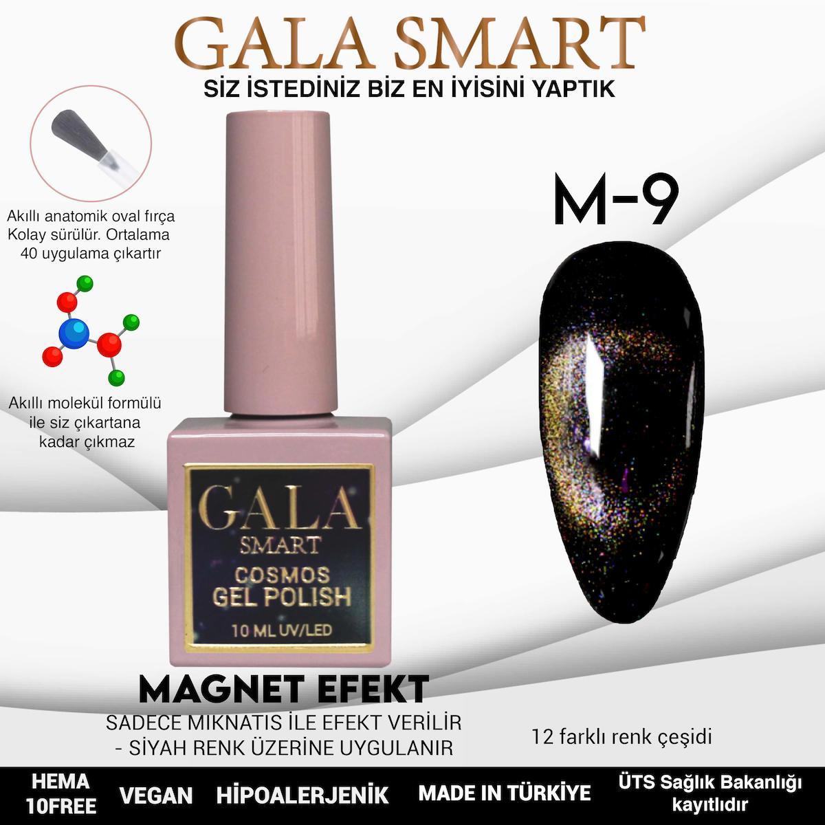 Gala Smart M9 Sarı Metalik Kalıcı Oje