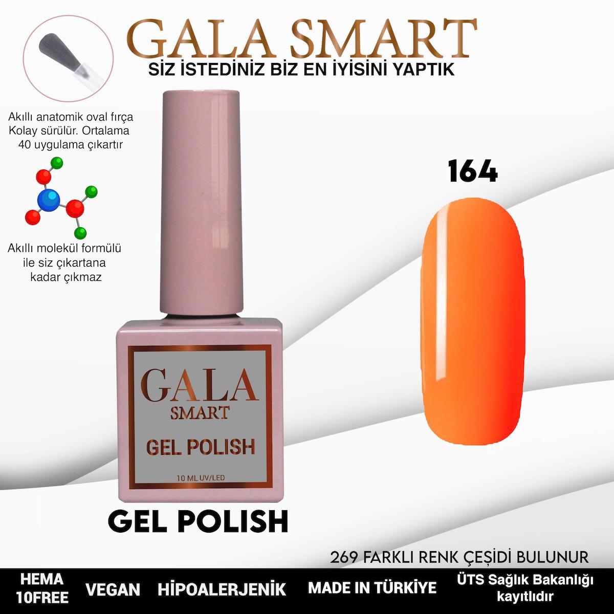Gala Smart 164 Turuncu Parlak Kalıcı Oje