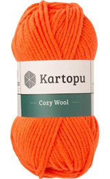 Kartopu 5'li Paket Cozy Wool K1211 Nar Çiçeği %25 Yün Örgü İpi