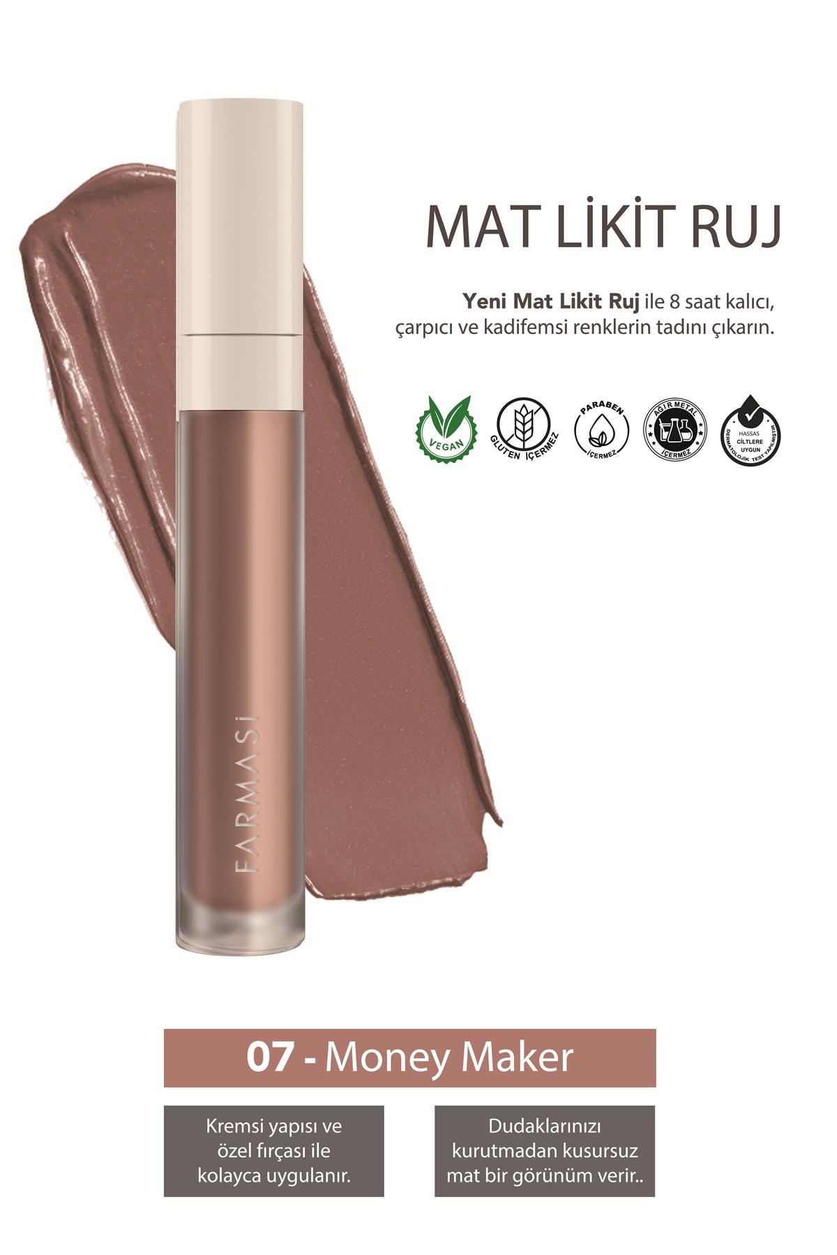 Farmasi 07 Money Maker Kalıcı Mat Likit Lipstick Ruj