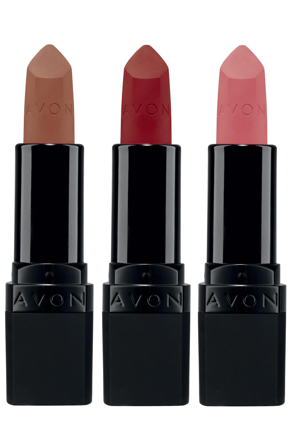 Avon Marvellous Mocha - Red Supreme - Pure Pink Kalıcı Saten Krem Lipstick Ruj
