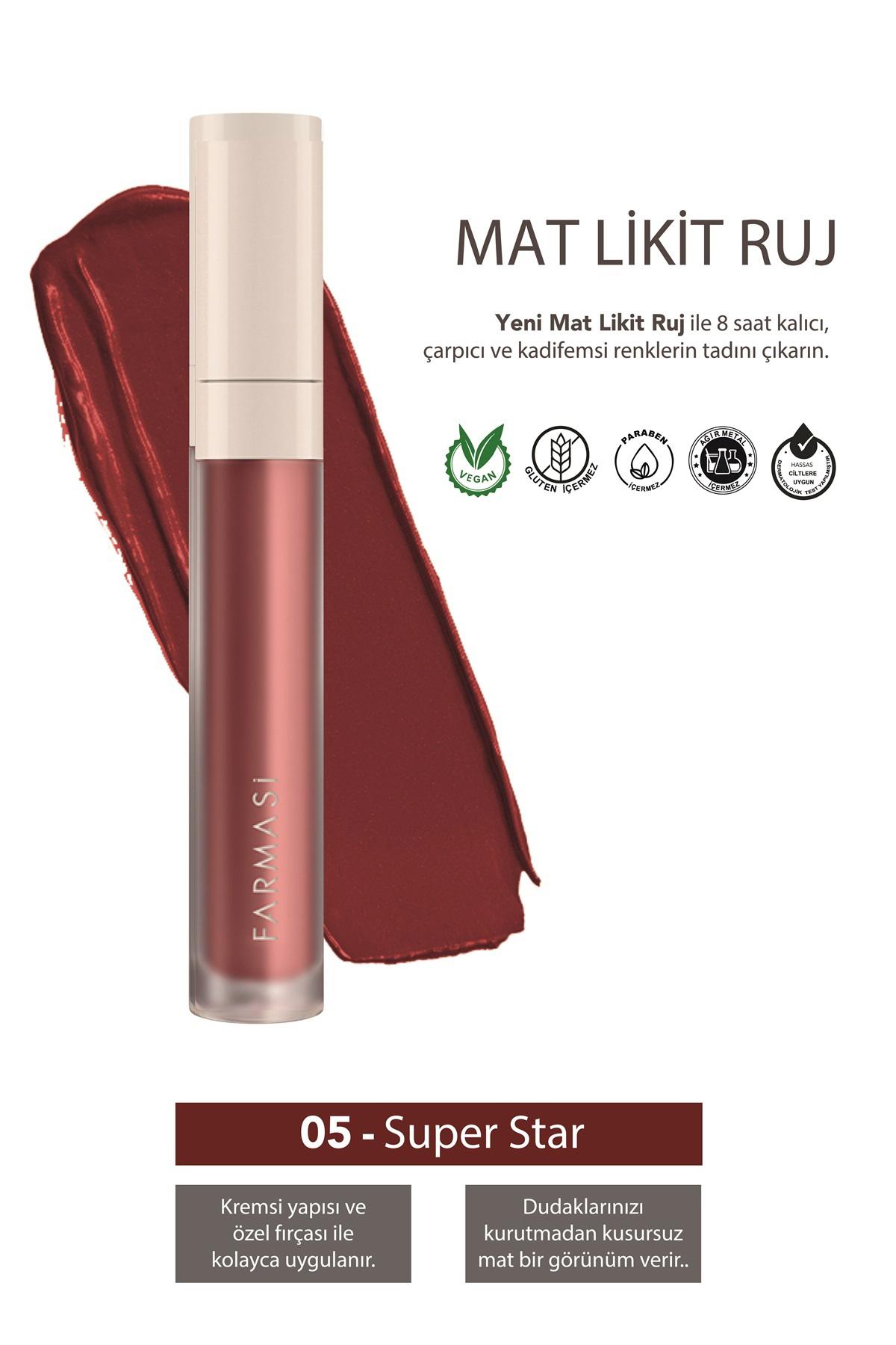 Farmasi 05 Super Star Kalıcı Mat Likit Lipstick Ruj