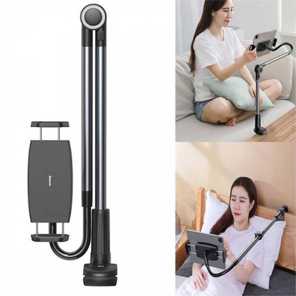 Baseus 360 Derece Ayarlanabilir 360 Derece Dönebilen Masa-Yatak Tablet Standı Siyah