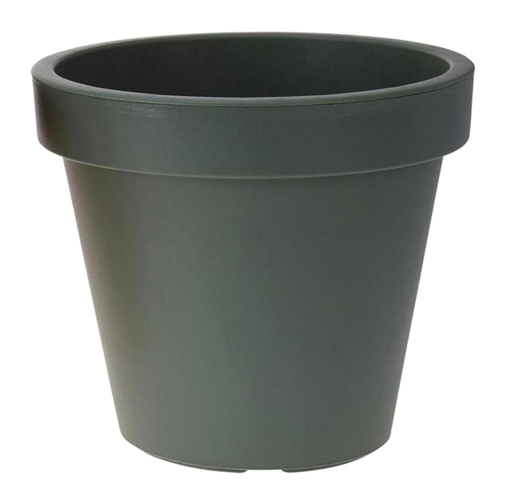 Via Gardenia Namook 35 cm Plastik Yuvarlak Saksı Yeşil