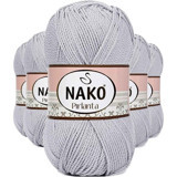 Nako Pırlanta Amigurumi El Örgü Ipi 130 / 5 Adet - Yok - Açık Gri