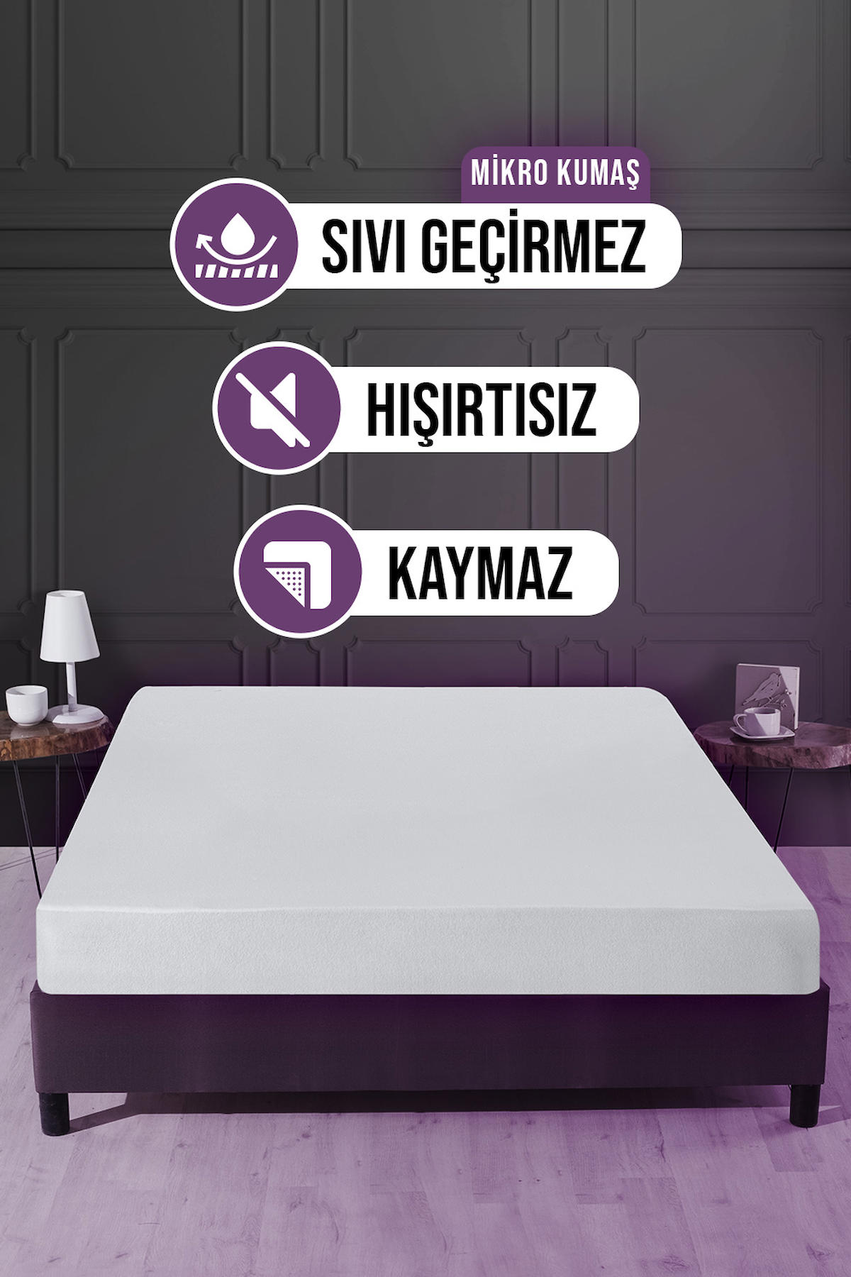 Vavey Microfiber Lastikli 200 x 200 cm Alez