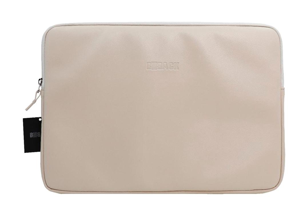 Bback Suni Deri Laptop El Çantası Krem