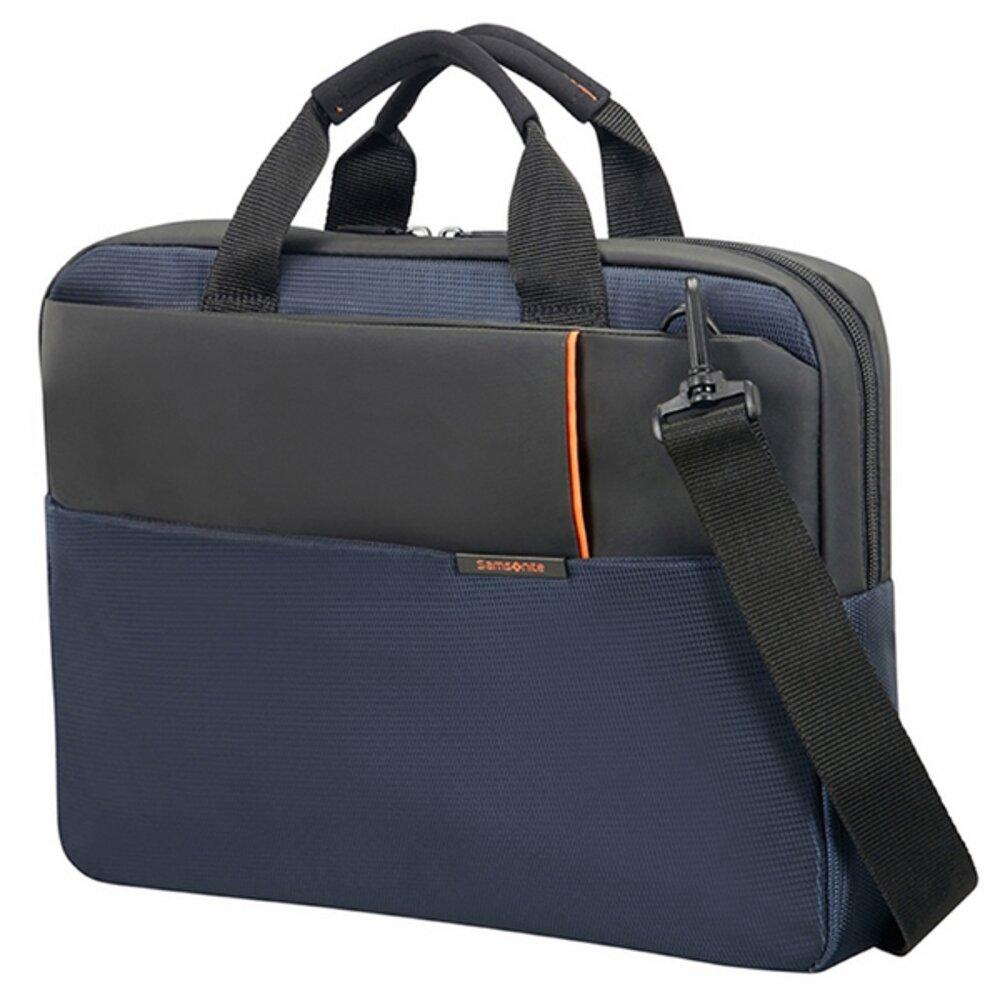 Samsonite Qibyte 14.1 inç Tekstil Su Geçirmez Laptop Postacı Çantası Lacivert