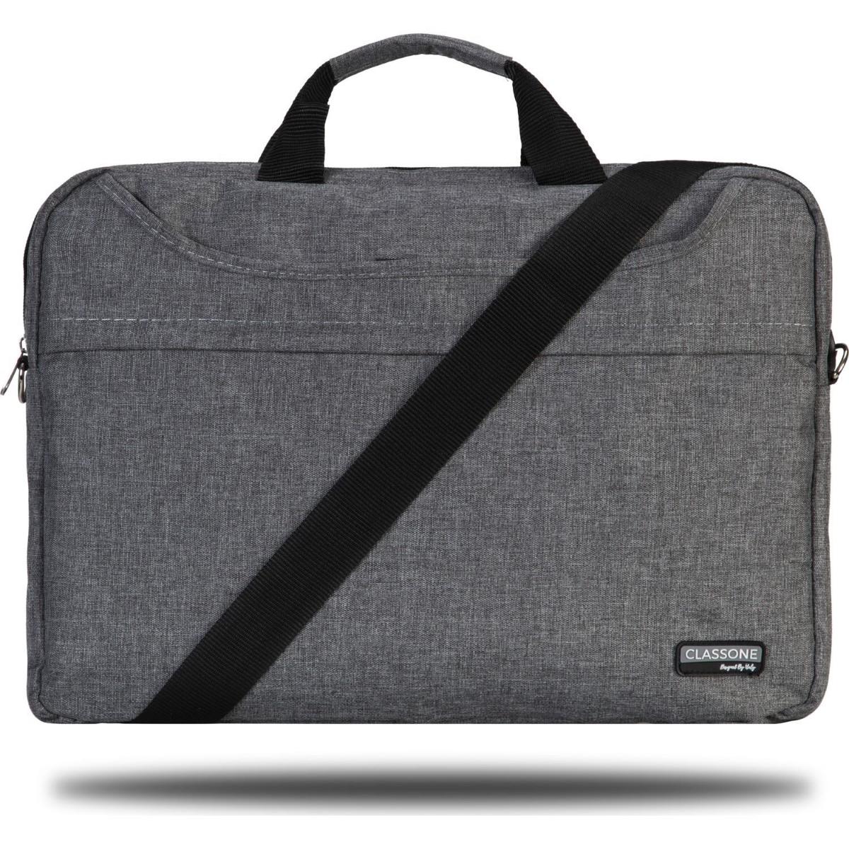 Classone TL2564 WTX Pro 15.6 inç Kumaş Su Geçirmez Laptop Postacı Çantası Gri