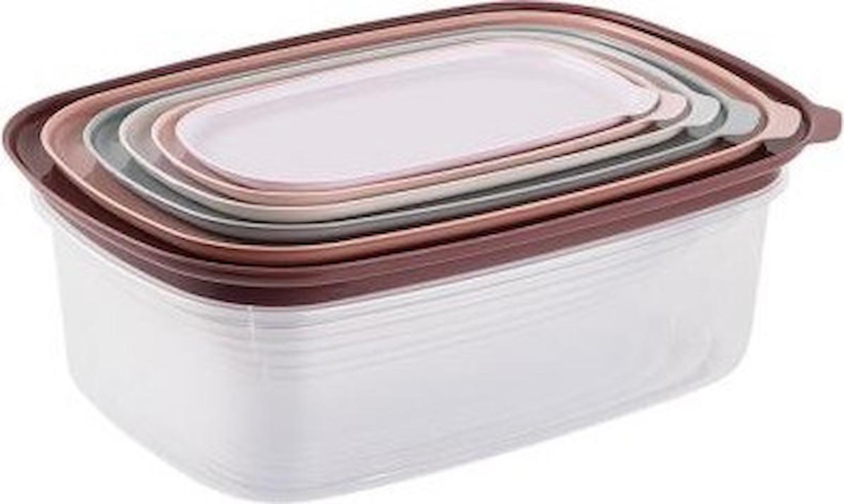 Tantitoni 6 Parça Dikdörtgen Plastik Saklama Kabı