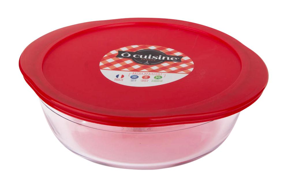 Ocuısıne 2 Parça Yuvarlak Cam Saklama Kabı 2.3 lt
