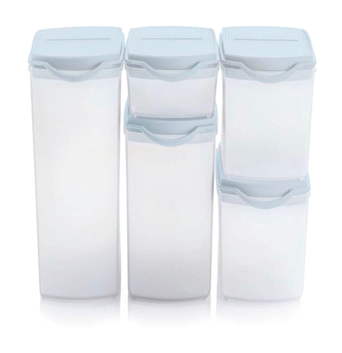 Tupperware 5 Parça Dikdörtgen Plastik Saklama Kabı