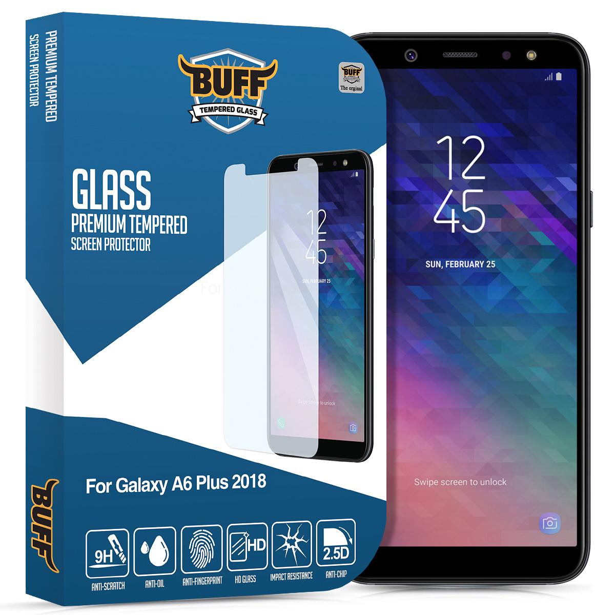 Buff Samsung Galaxy A6 Plus Temperli Cam Parlak Ekran Koruyucu