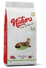 Natura Kuzu Etli-Yaban Mersinli Yetişkin Kuru Kedi Maması 2.25 kg