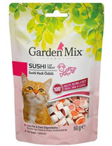 Garden Mix Cat Treat Kuzulu-Sushili Yetişkin Kedi Ödül Maması 60 gr