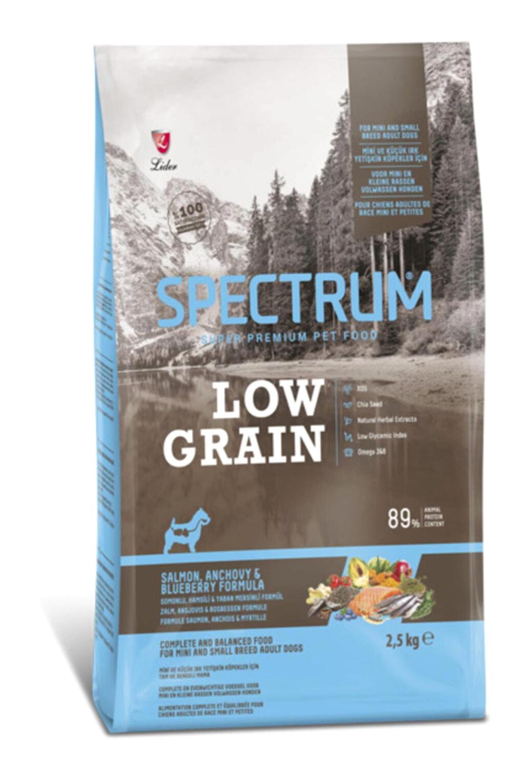 Spectrum Mini Somonlu-Hamsili-Yaban Mersinli Yetişkin Kuru Köpek Maması 2.5 kg